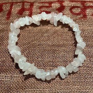 Rose Quartz Chips Stretch Bracelet